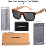 Real Wood Sunglasses Square Men Women Polarized Sports Fishing Driving