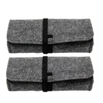 2PCS Felt Eyeglass Sunglasses Case,Sunglasses Pouch