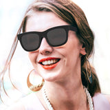 Fashion Oversized Mirrored Polarized Sunglasses with UV 400 Protection