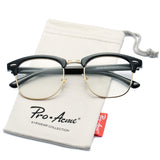Retro Clubmaster Clear Lens Glasses Classic Vintage Unisex Eyeglasses