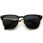 - Full Mirror Lens Reflective Rimless Clubmaster Sunglasses