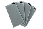 4 Pack Faux Leather Eyeglass Slip Cases In Navy Gray Black Burgundy Hunter Green