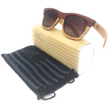 Polarized & Floating Wayfarer Style Two Tone Bamboo Wood Sunglasses |