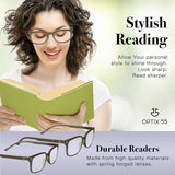 Reading Glasses 2 Pack  Men's and Women's Readers - Plastic Frames- 2 Pouches