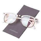 Classic Half Frame Clear Glasses, Unisex Fashion Eyewear For Anti-blue Rays