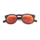 Tarifa Round Sunglasses with Polarized Mirrored Lenses