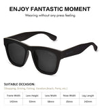 Wayfarer Polarized Sunglasses Men Women 58mm Len Plastic Frame