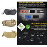 Tactical Molle Sunglasses Case Outdoor Portable Anti-Shock 1000D Nylon Hard Clamshell Carry Glasses Case