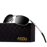 Polarized Sport Mens Sunglasses HD Lens Metal Frame Driving Shades FD 9005