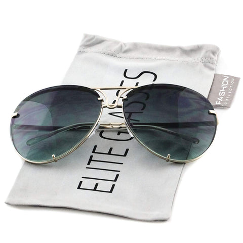 Aviator Poshe Oceanic Lens Twirl Metal Design Frames Sunglasses