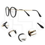 Vintage Inspired Clear Lens Round Horned Rim reading glasses Superlight