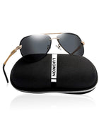 Men's Polarized Aviator Sunglasses with Al-Mg Aloy Temple 63mm Lens LM007