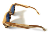Polarized & Floating Wayfarer Style Two Tone Bamboo Wood Sunglasses |