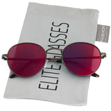 Small Round Vintage Retro Mirror Lenses Classic Sunglasses for Men and Women