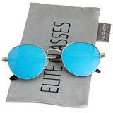 Small Round Vintage Retro Mirror Lenses Classic Sunglasses for Men and Women