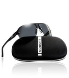 Men's Polarized Shield Sunglasses with Semi Rimless Unbreakable Frame LM061
