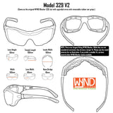 Large Motorcycle Riding Glasses Extreme Sports Wrap Sunglasses