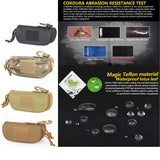 Tactical Molle Sunglasses Case Outdoor Portable Anti-Shock 1000D Nylon Hard Clamshell Carry Glasses Case