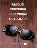 Vintage Round Polarized Sunglasses for Men, 100% UV400 Protection CA5288L