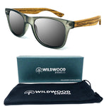 Wildwood Zebra Wood Polarized Wayfarer Sunglasses for Men and Women