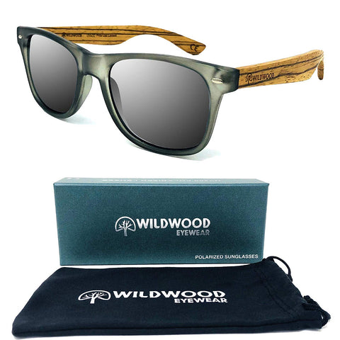 Wildwood Zebra Wood Polarized Wayfarer Sunglasses for Men and Women