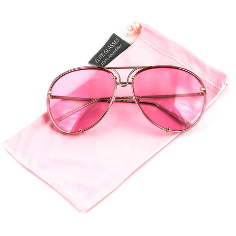 Aviator Poshe Oceanic Lens Twirl Metal Design Frames Sunglasses