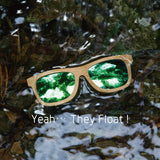 Handcrafted Polarized Bamboo Sunglasses with Natural Color Frame