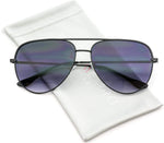 - Oversized Flat Lens Fashion Designer Inspired Aviator Sunglasses