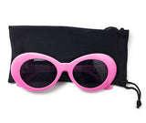 Clout Goggles Bold Oval Retro Mod Vintage Kurt Cobain Glasses-Sunglasses for Men or Women