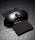 Men's Polarized Shield Sunglasses with Semi Rimless Unbreakable Frame LM061