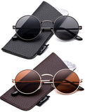 Retro Round Small 48mm Vintage Hippie Round Polaroid Sunglasses Driving Polarized Glasses Steampunk John Lennon Sunglasses