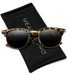 - Classic Half Frame Polarized Semi-Rimless Rimmed Sunglasses