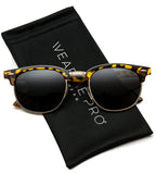 - Classic Half Frame Polarized Semi-Rimless Rimmed Sunglasses