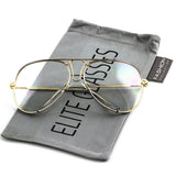 Aviator Poshe Oceanic Lens Twirl Metal Design Frames Sunglasses