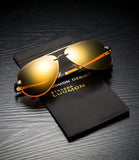 Men's Polarized Aviator Sunglasses with Al-Mg Aloy Temple 63mm Lens LM007