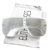 Oversized Exaggerated Flat Top Huge SHIELD Square Sunglasses Colorful Lenses Fashion Sunglasses