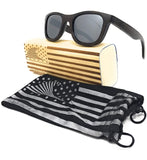 Polarized & Floating Wayfarer Style Bamboo Wood Sunglasses | Loudmouth Patriot