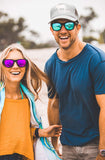 Patriot Shades Polarized Floating Large Frame Bamboo Wood American Flag Wayfarer Sunglasses | LOUDMOUTH PATRIOT