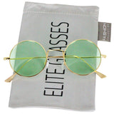 Round Circle Full Metal Frame Sunglasses for Women and Men Colorful Tinted Oceanic Lens John Lennon Glasses
