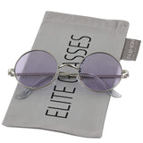 Round Circle Full Metal Frame Sunglasses for Women and Men Colorful Tinted Oceanic Lens John Lennon Glasses