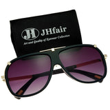 Large Retro Aviator Fashion Mens Brand Designer Sunglasses for Men