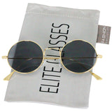 Round Circle Full Metal Frame Sunglasses for Women and Men Colorful Tinted Oceanic Lens John Lennon Glasses