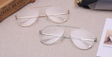 Classic Metal Aviator Clear Lens Glasses Frame Eyewear