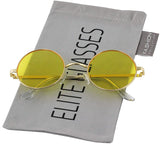 Round Circle Full Metal Frame Sunglasses for Women and Men Colorful Tinted Oceanic Lens John Lennon Glasses