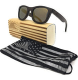 Polarized & Floating Wayfarer Style Bamboo Wood Sunglasses | Loudmouth Patriot