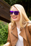 Classic Full Mirror Polarized Sunglasses, Revo Lens, Scratch Resistant, 100% UV Protection With Case