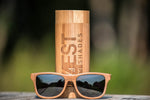 Wood Sunglasses made from Maple -100% polarized lenses in a wayfarer that floats