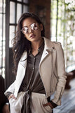 Round Sunglasses for Women Double Bridge, Light Weight, Pouch Included