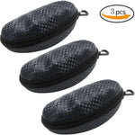 (3PCS) Portable Travel Zipper Eyesglasses/Sunglasses Hard Case Eyes Glasses Bag Box