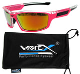 Polarized Neon Sunglasses Sport Cycling Running Outdoor & Microfiber Pouch